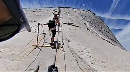 Half Dome hiking cables