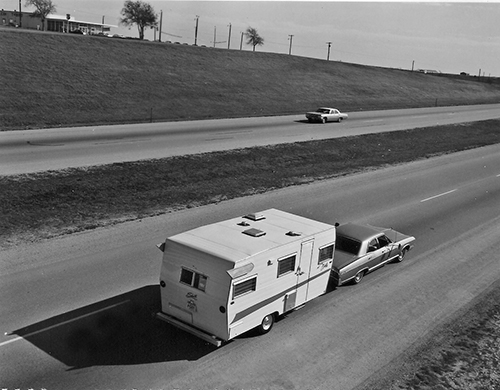 photo from 1966 shows I-35 near Georgetown