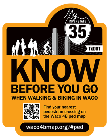 Know before you go when walking and biking in Waco. Find your nearest pedestrian crossing on the Waco 4B ped map. https://waco4bmap.org/#ped