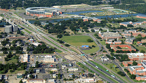 a stretch of the Waco leg of I-35