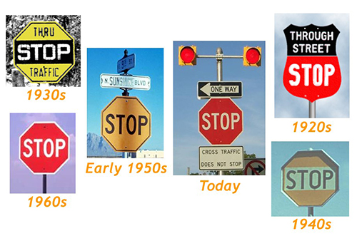 Stop signs over time