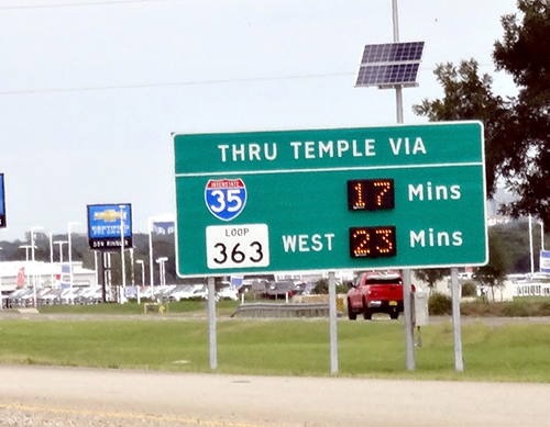travel-time sign